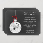 ヴィンテージシャルボードクリスマスボーリング招待状 招待状 (正面/裏面)