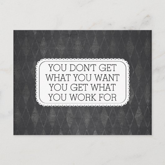 ヴィンテージシャルボードスタイルやる気を起こさせるはがき ポストカード (正面)