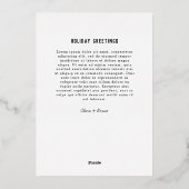 ヴィンテージシャルボードスタイルノンフォトクリスマス 箔シーズンカード (裏面)