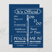 ヴィンテージシャルボードスタイル保存日付/招待状 案内ポストカード (正面/裏面)