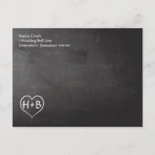 ヴィンテージシャルボードスタイル保存日付/招待状 案内ポストカード (裏面)