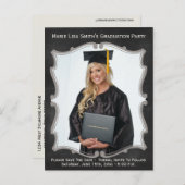 ヴィンテージシャルボードスタイル卒業フォトカード 案内ポストカード (正面/裏面)