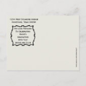 ヴィンテージシャルボードスタイル卒業フォトカード 案内ポストカード (裏面)