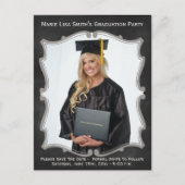 ヴィンテージシャルボードスタイル卒業フォトカード 案内ポストカード (正面)