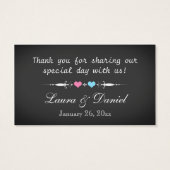 ヴィンテージシャルボードスタイル結婚式の引き出物ラベル (裏面)