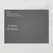 ヴィンテージシャルボードスタイル退職日を保存 案内ポストカード (裏面)