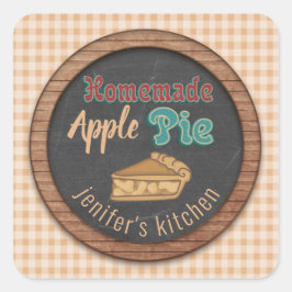 ヴィンテージシャルボードタイポグラフィ自家製アップルパイ スクエアシール