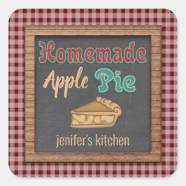 ヴィンテージシャルボードタイポグラフィ自家製アップルパイ スクエアシール