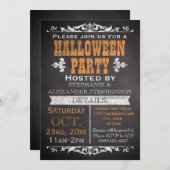 ヴィンテージシャルボードハローウィンパーティカスタム 招待状 (正面/裏面)