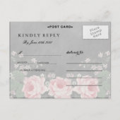 ヴィンテージシャルボードバラRSVPポストカード インビテーションポストカード (裏面)