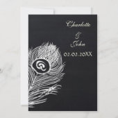 ヴィンテージシャルボードピーコック日付を保存 セーブザデート (裏面)