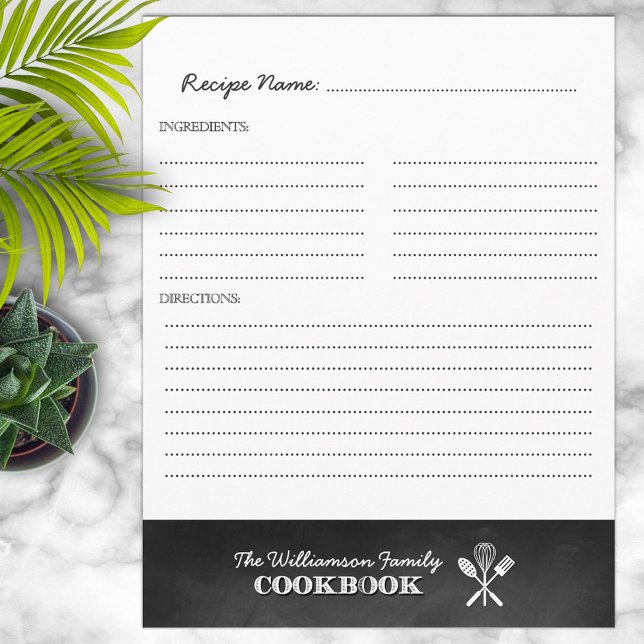 ヴィンテージシャルボードファミリークックブックバインダーインサート (クリエイターアップロード済み)