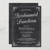 ヴィンテージシャルボードブライダルシャワールンチョン 招待状 (正面/裏面)