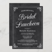 ヴィンテージシャルボードブライダルシャワールンチョン 招待状 (正面/裏面)