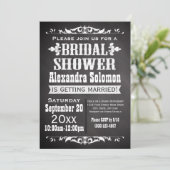 ヴィンテージシャルボードブライダルシャワー招待 招待状 (スタンド正面)