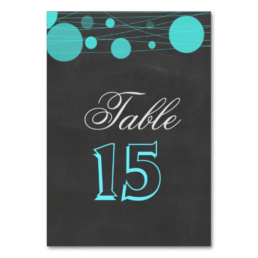 ヴィンテージシャルボードブルー結婚ランタン テーブルナンバー (裏面)