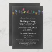 ヴィンテージシャルボードホリデーライトパーティの招待状 招待状 (正面/裏面)