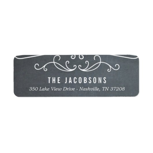 ヴィンテージシャルボードホリデー差出人住所ラベル ラベル (正面)