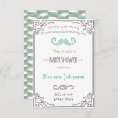 ヴィンテージシャルボードボーイバベイシャワー招待状 招待状 (正面/裏面)