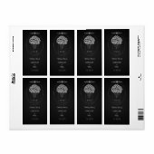 ヴィンテージシャルボードメイスンジャー結婚フラワーズワイン ラベル (フルシート)