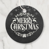 ヴィンテージシャルボードメリークリスマススノーフレーク フェイバータグ (正面)