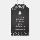 ヴィンテージシャルボードメリークリスマスタイポグラフィ ギフトタグ (裏面)