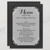 ヴィンテージシャルボードルックカスタムウェディングメニュー メニュー (正面/裏面)