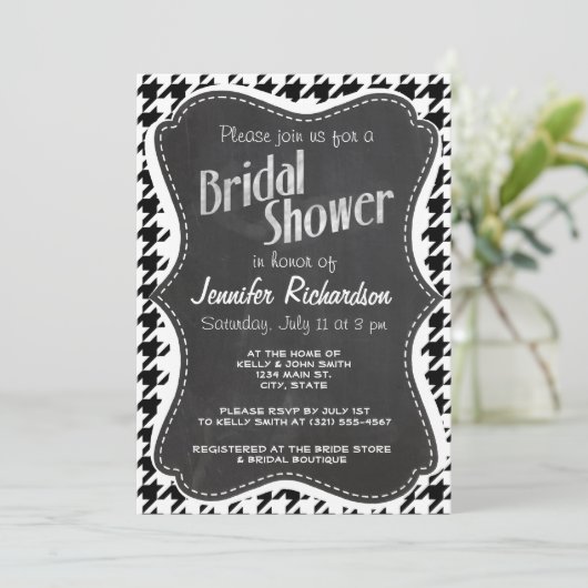 ヴィンテージシャルボードルック千鳥格子のス 招待状 (スタンド正面)