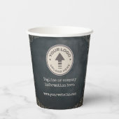 ヴィンテージシャルボード会社ロゴ紙コーヒーカップ 紙コップ (裏面)