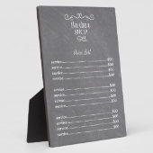 ヴィンテージシャルボード理容師ショップ白い渦巻き フォトプラーク (側面)