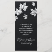 ヴィンテージシャルボード秋の結婚式のメニューカード メニュー (裏面)