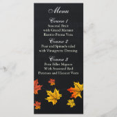 ヴィンテージシャルボード秋の結婚式のメニューカード メニュー (正面)