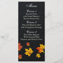 ヴィンテージシャルボード秋の結婚式のメニューカード メニュー