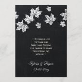 ヴィンテージシャルボード秋の結婚式のメニューカード メニュー (裏面)