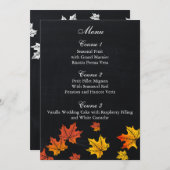 ヴィンテージシャルボード秋の結婚式のメニューカード メニュー (正面/裏面)