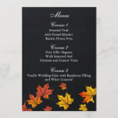 ヴィンテージシャルボード秋の結婚式のメニューカード メニュー (正面)