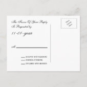ヴィンテージシャルボード秋の結婚式rsvp インビテーションポストカード (裏面)
