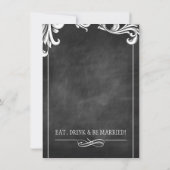 ヴィンテージシャルボード結婚式招待状セット 招待状 (裏面)