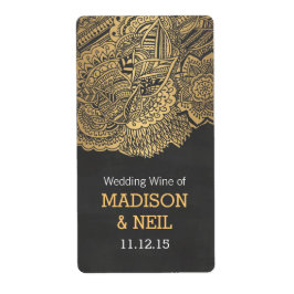 ヴィンテージシャルボード金ゴールドボヘ結婚ミアンワイン ラベル