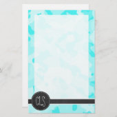 ヴィンテージシャルボード；セレステ迷彩柄；カモフラージュ 便箋 (正面/裏面)