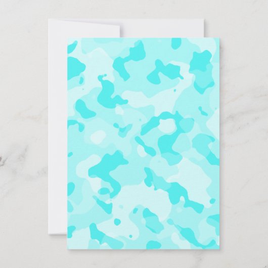 ヴィンテージシャルボード;セレステ迷彩柄;カモフラージュ 招待状 (裏面)