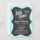 ヴィンテージシャルボード;セレステ迷彩柄;カモフラージュ 招待状 (正面)