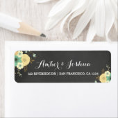 ヴィンテージシャルボード&フローラ差出人住所ラベル ラベル (インサイチュ)