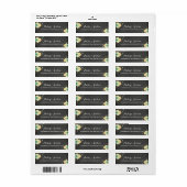 ヴィンテージシャルボード&フローラ差出人住所ラベル ラベル (フルシート)