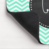 ヴィンテージシャルボード; Aquamarine Chevron;ジグザグ マウスパッド (コーナー)