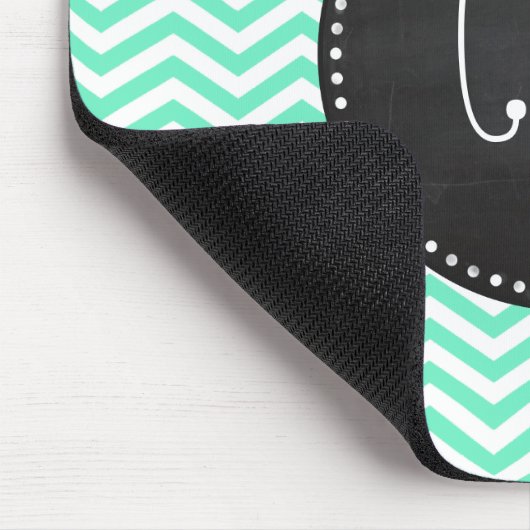 ヴィンテージシャルボード; Aquamarine Chevron;ジグザグ マウスパッド (コーナー)