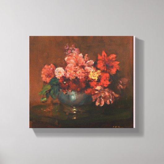 ヴィンテージシャルル・イーサン・ポーター・スティルライフ・with Dahli キャンバスプリント (正面)