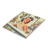 ヴィンテージシャワーピンアップ タイル (側面)