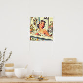 ヴィンテージシャワーピンアップ ポスター (キッチン)