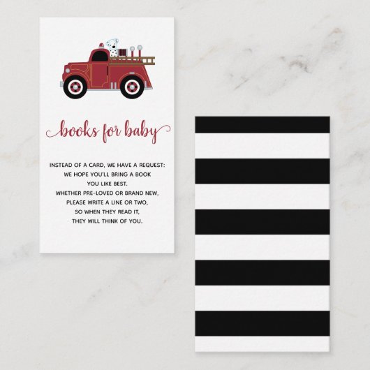 ヴィンテージシャワー用消防車の本 エンクロージャーカード (正面/裏面)